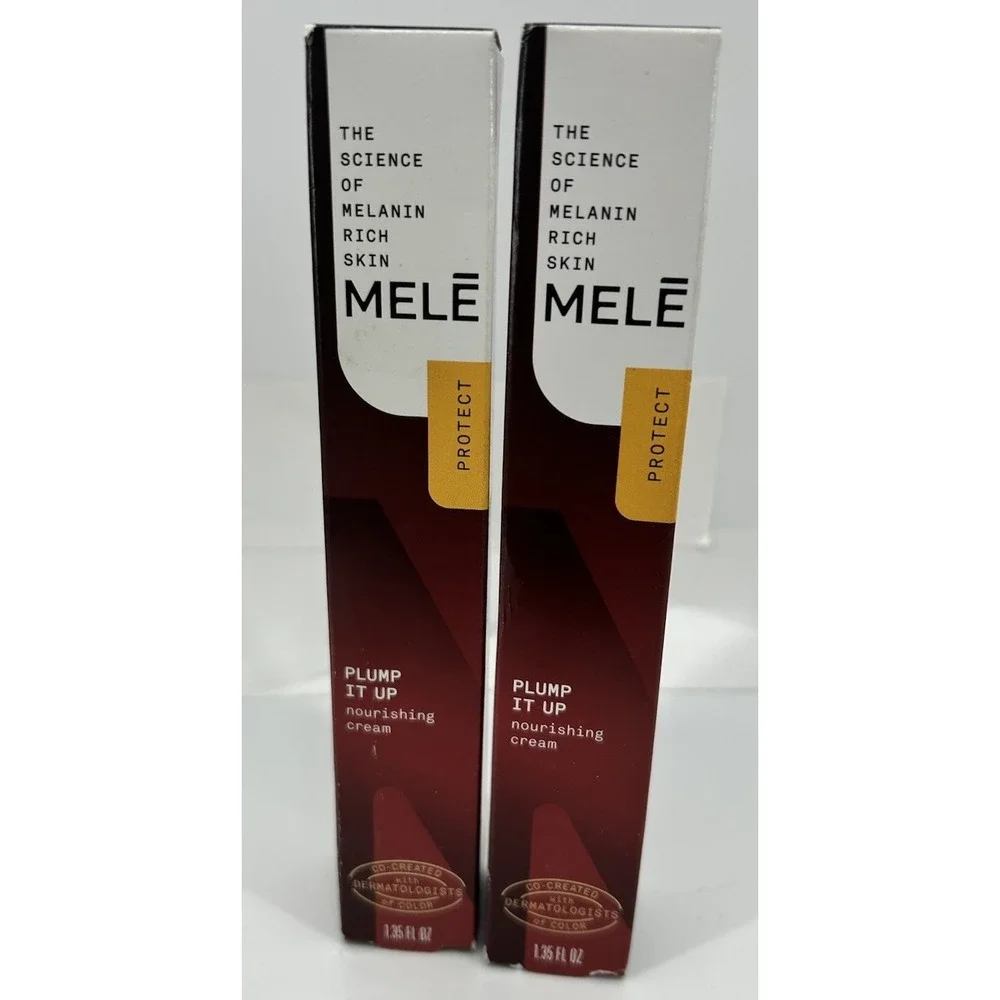 2 Mele Plump It Up Nourishing Facial Cream For Melanin Rich Skin 1.35oz NEW